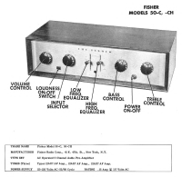 Fisher 50-CH - Service Manual
